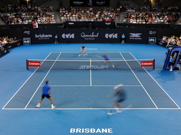 Doubles action at the 2025 Brisbane International