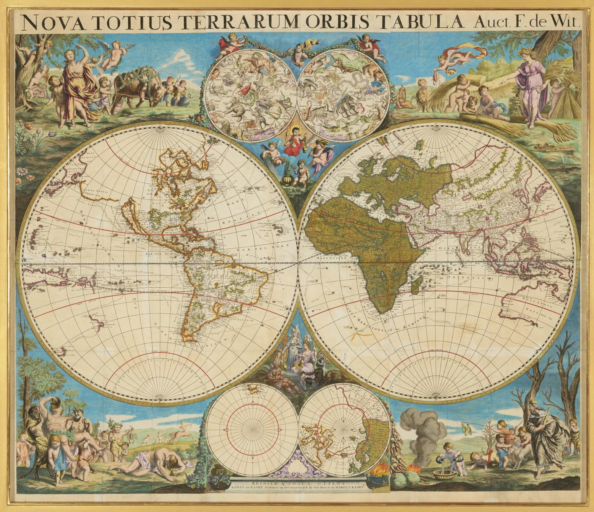 Map of the world from 1720