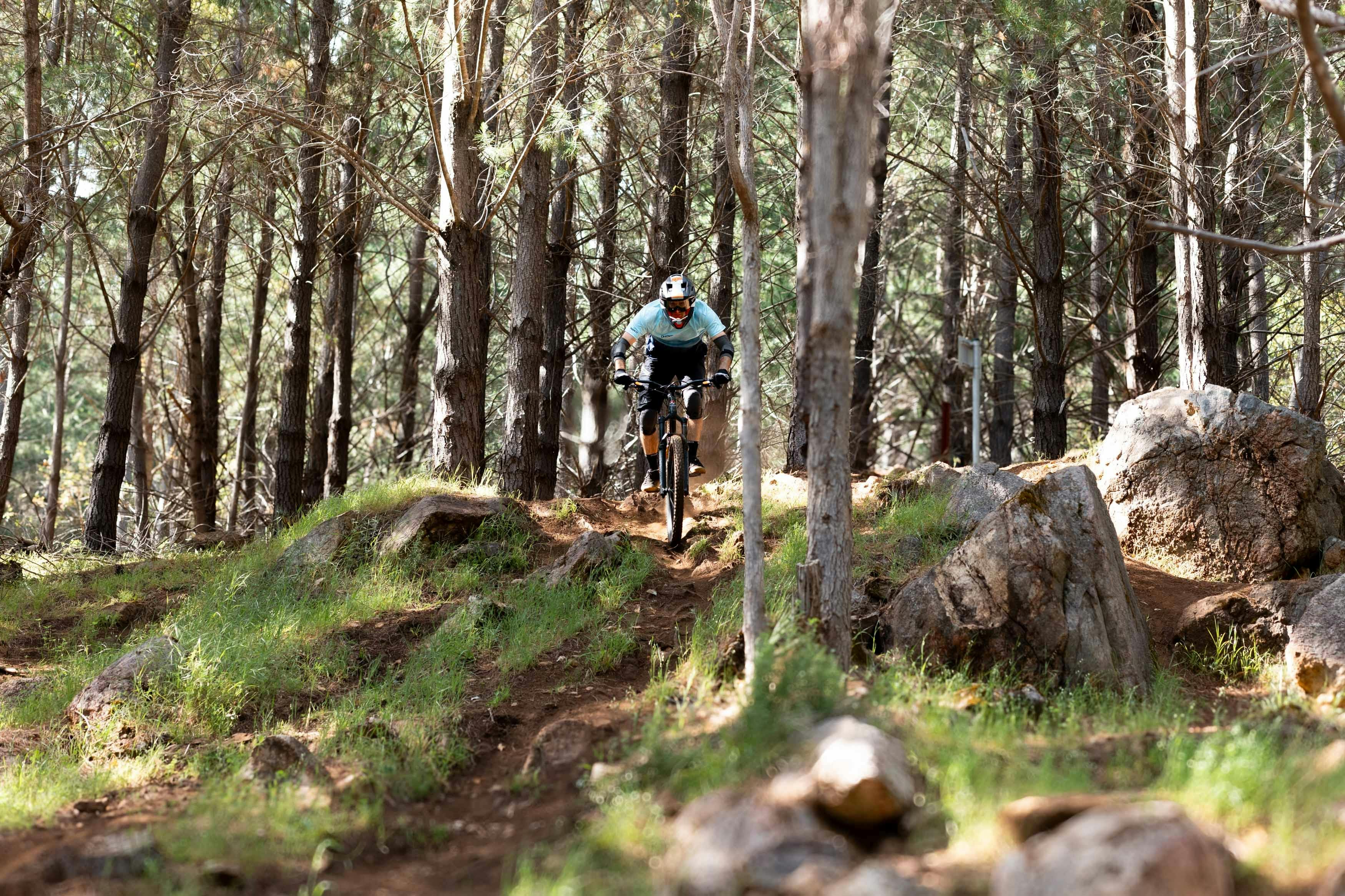 Rider descending at Tank 7