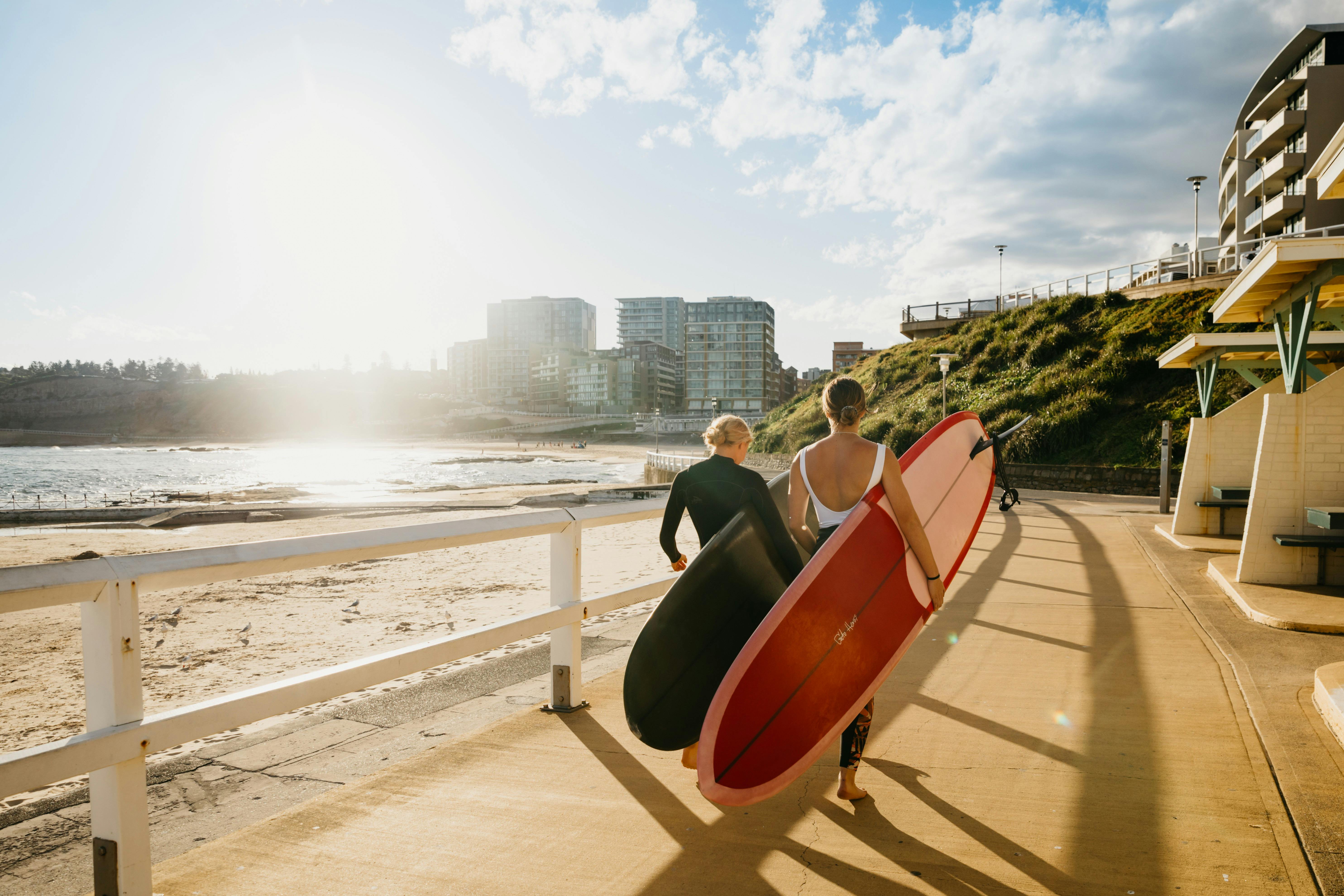Surfers Newcastle Beach