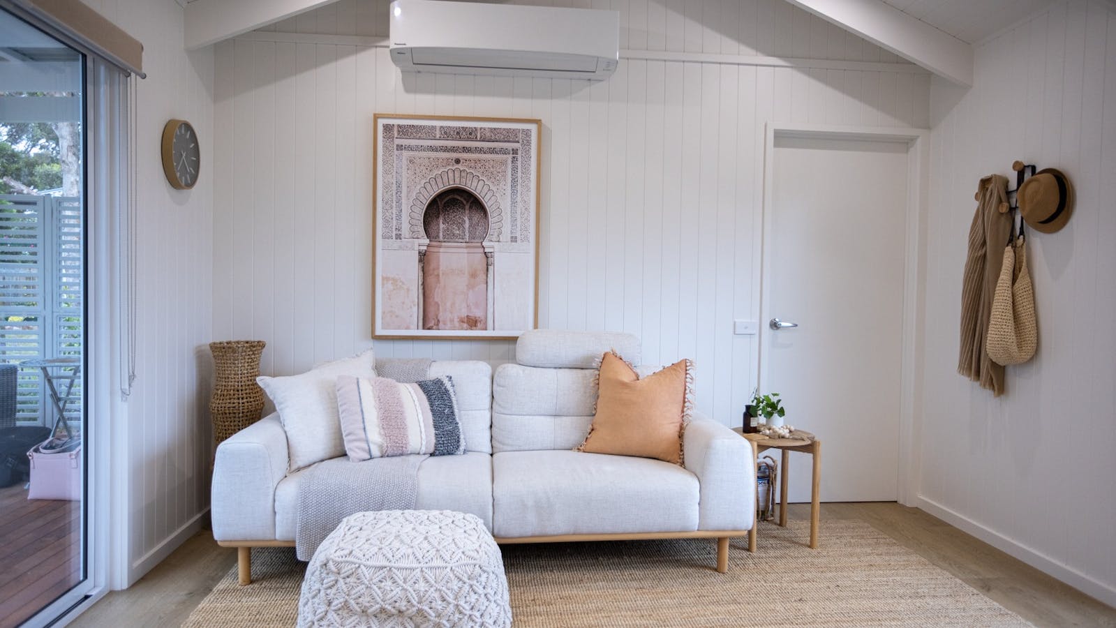 Hampton inspired view of lounge room