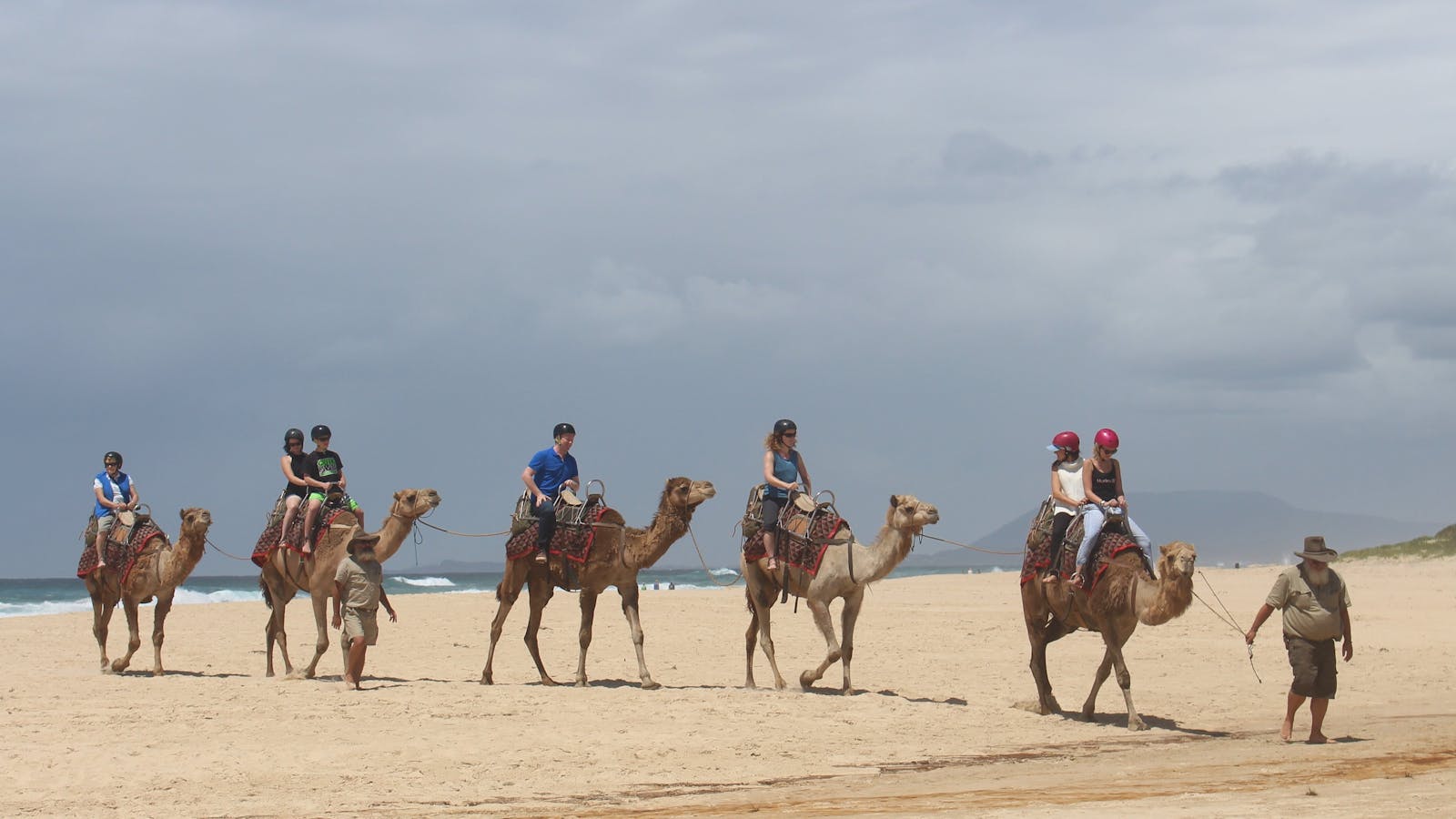 camel string on the beach
