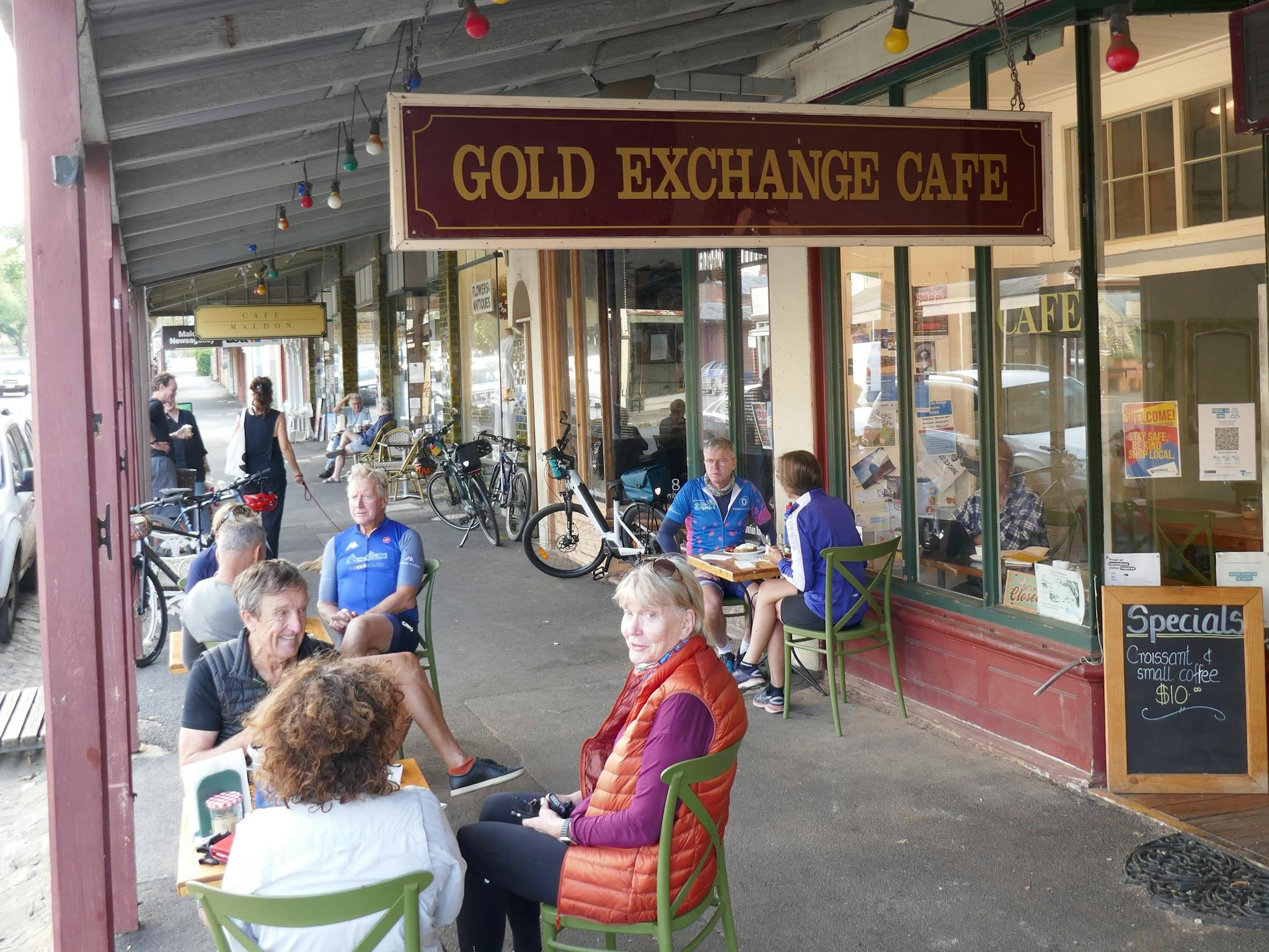Cafe breakfast in historic Maldon