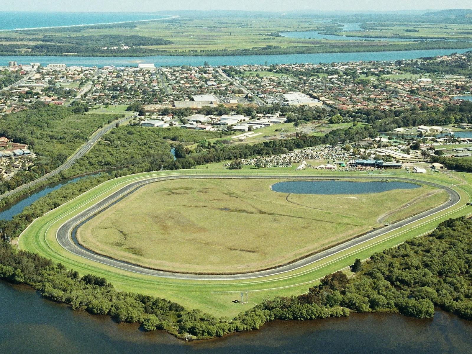 Aerial of race track