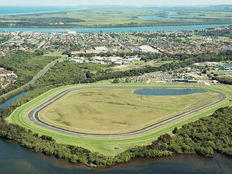 Aerial of race track