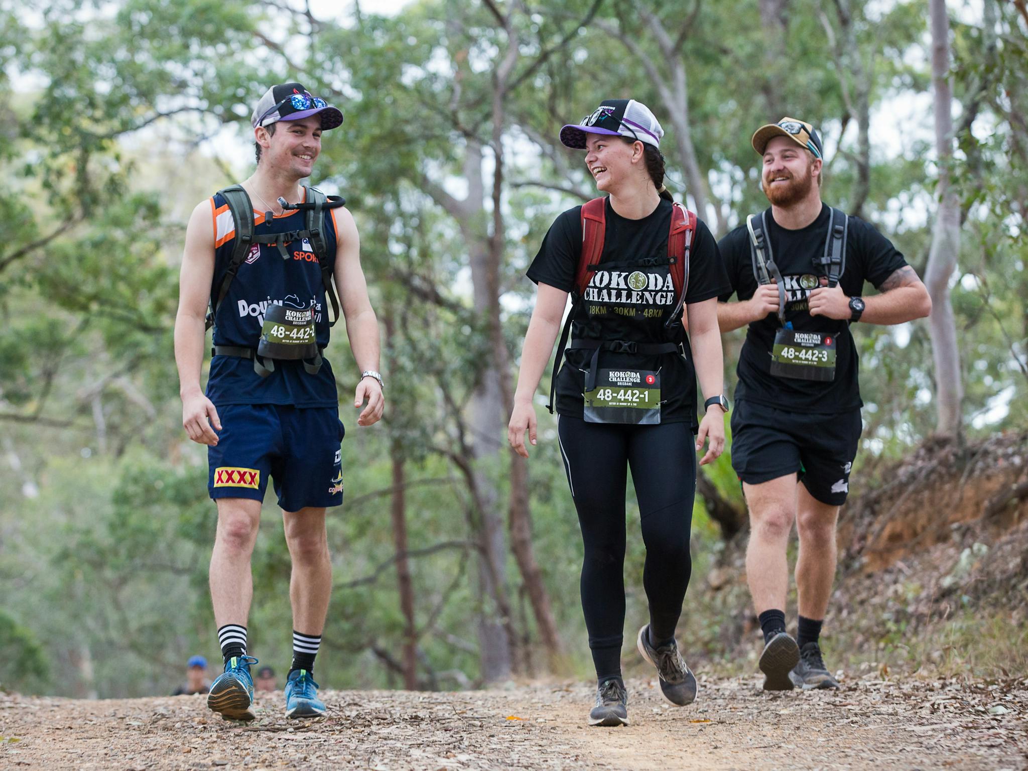 People hiking in Brookfield Brisbane Kokoda Challenge People hiking in Brookfield Brisbane Kokoda Challenge