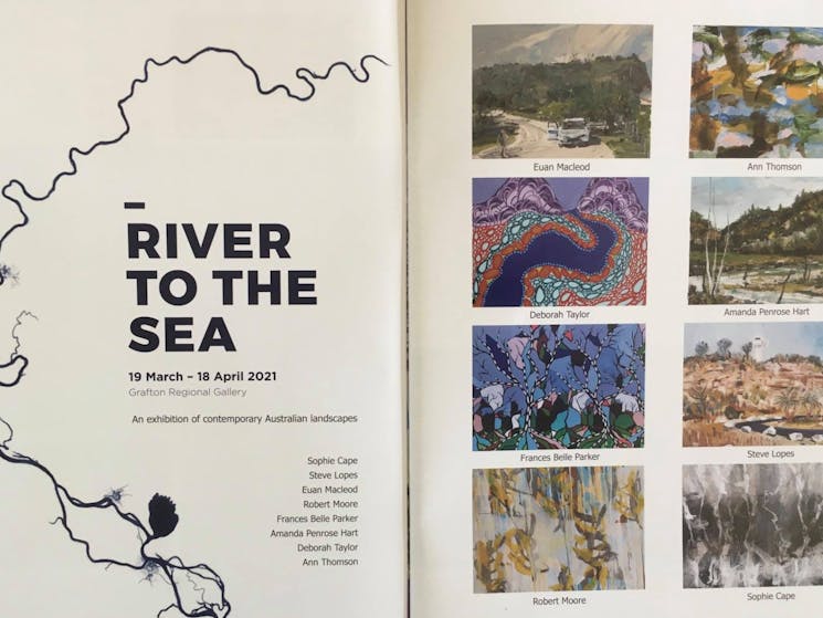 River to the Sea, an Exhibition by National Artists at Grafton Regional Gallery, held on residency a