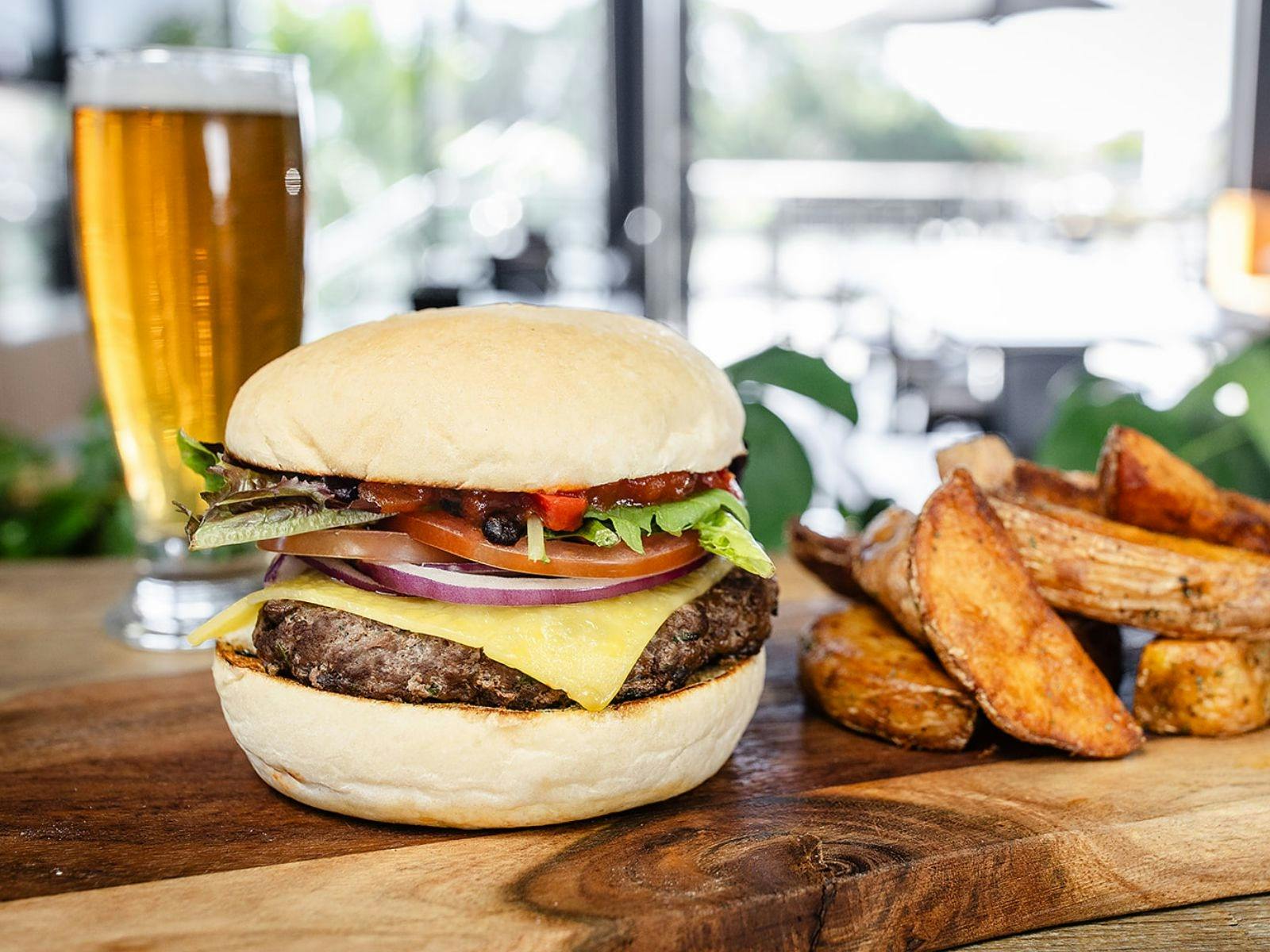 Sobah beer and burger meal deal