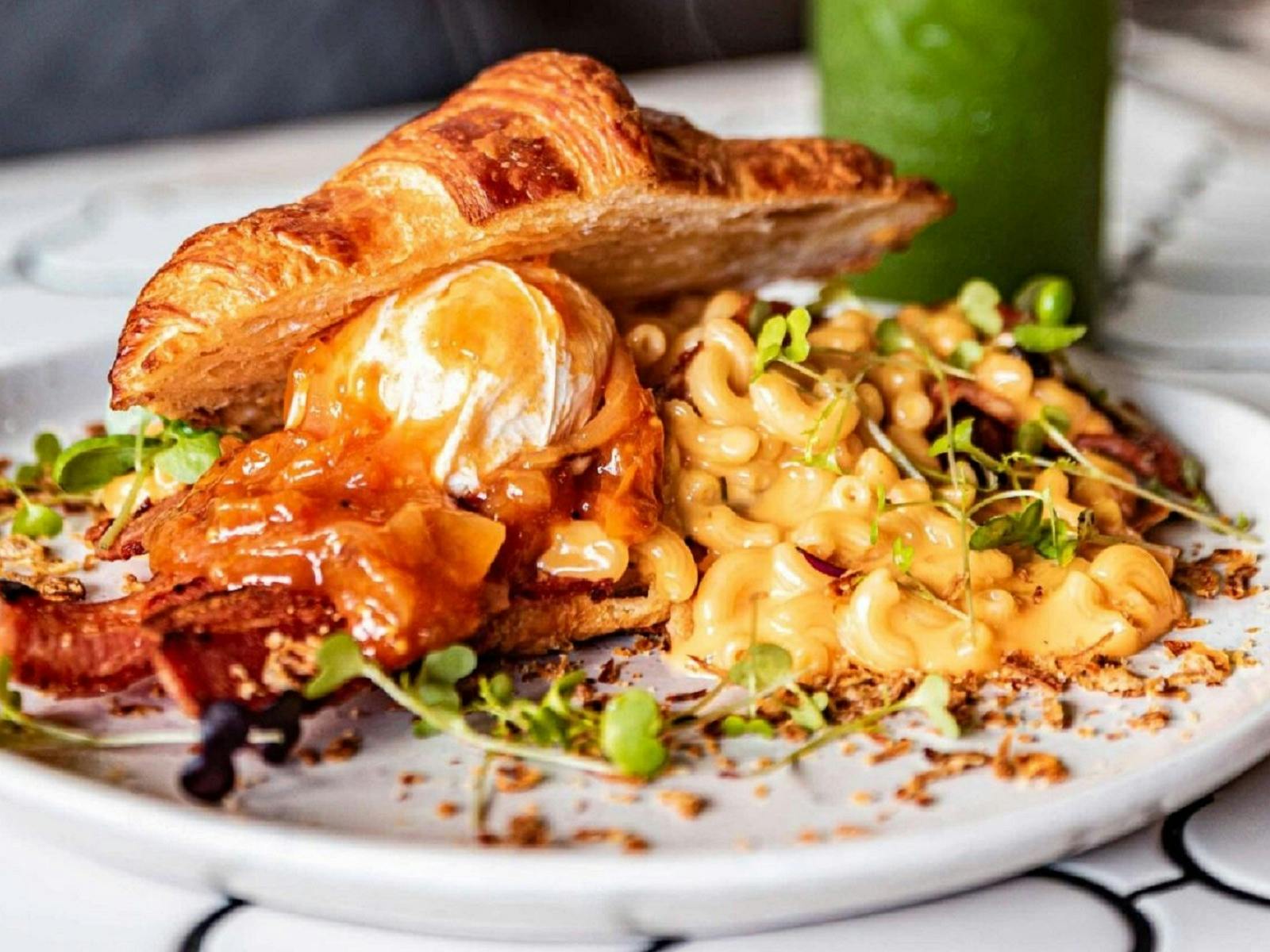 XS Espresso croissant breakfast dish