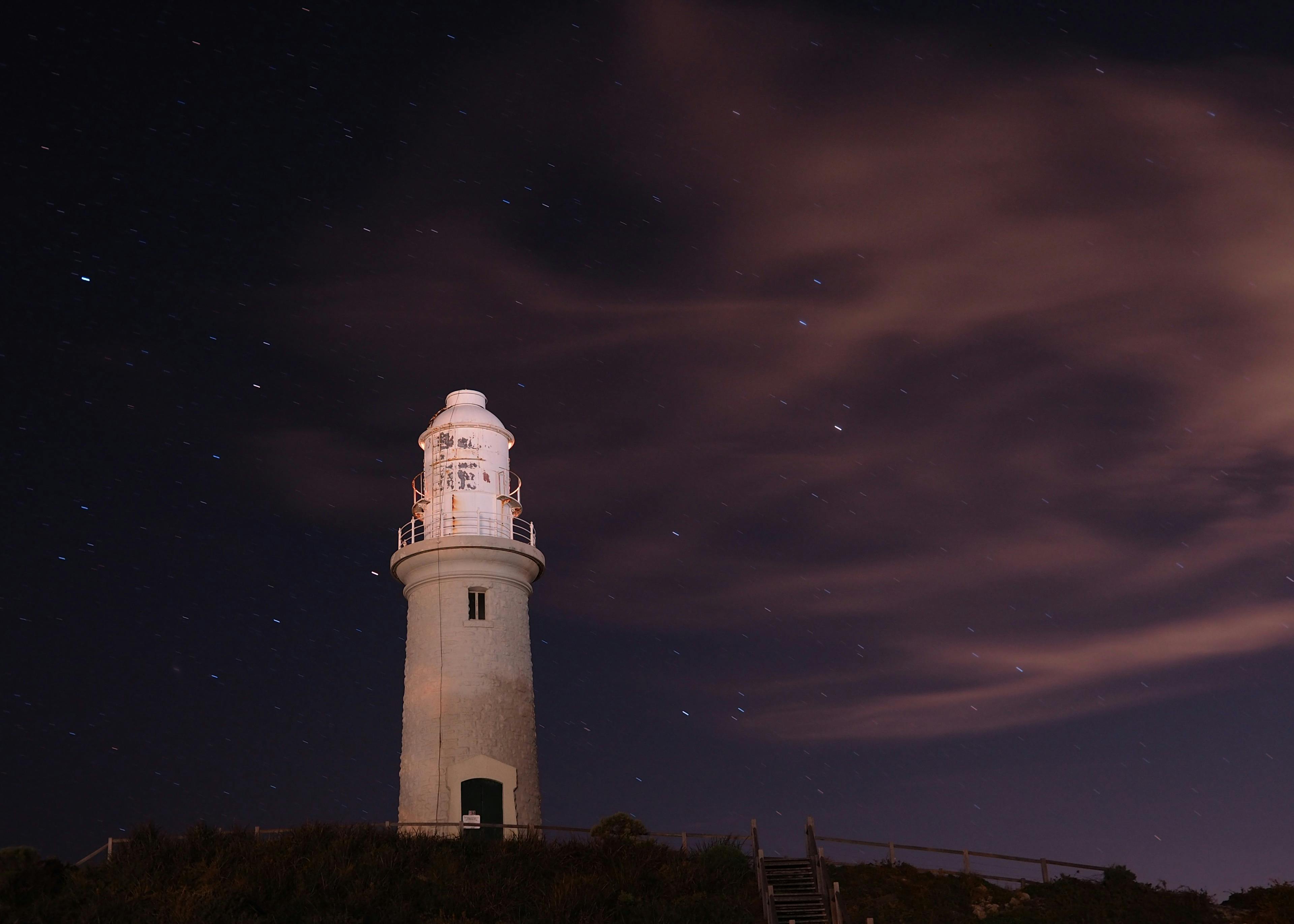 Bathurst Lighthouse at night
