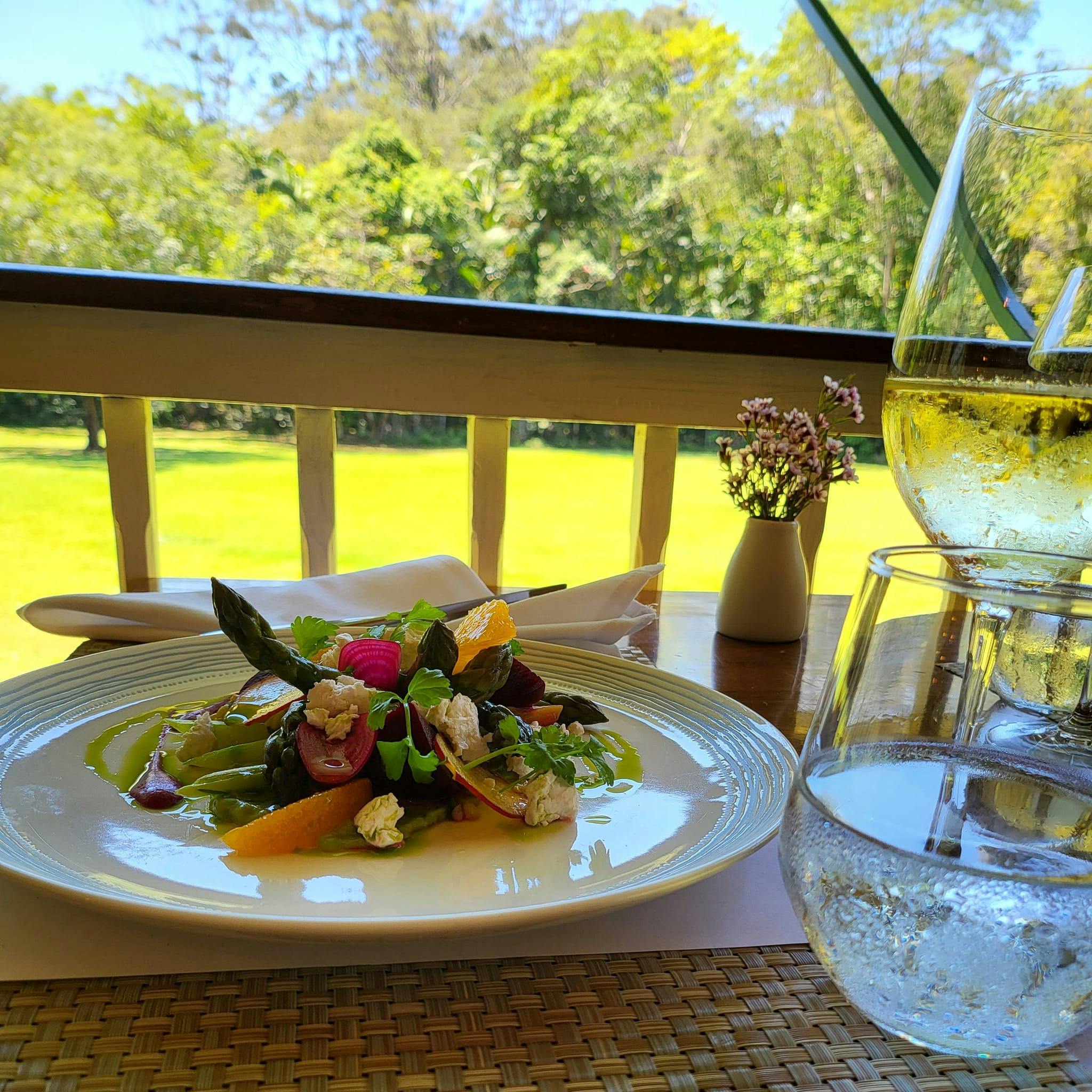 Lunch views over Buderim Park