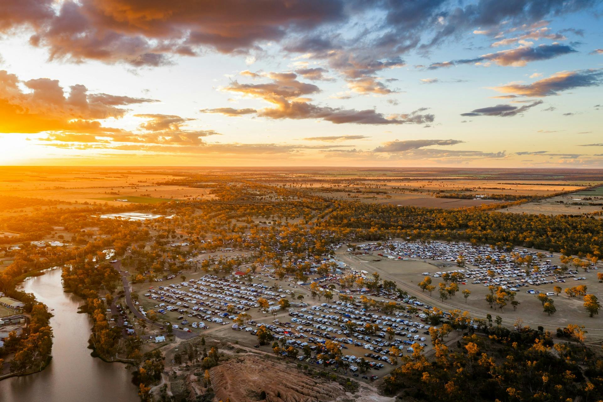 Aerial View across Tara Festival Camping