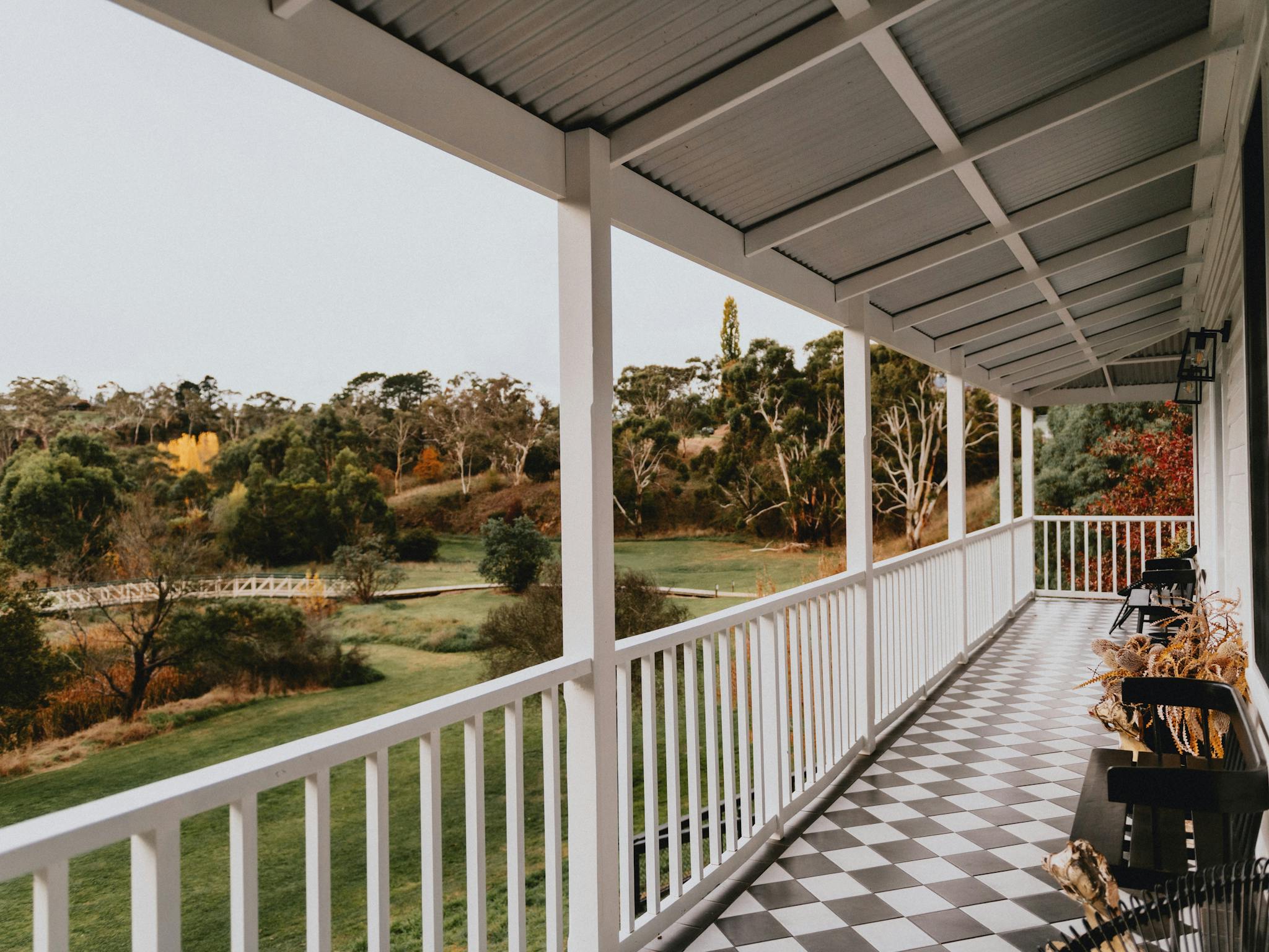 Image of front balcony overlooking park