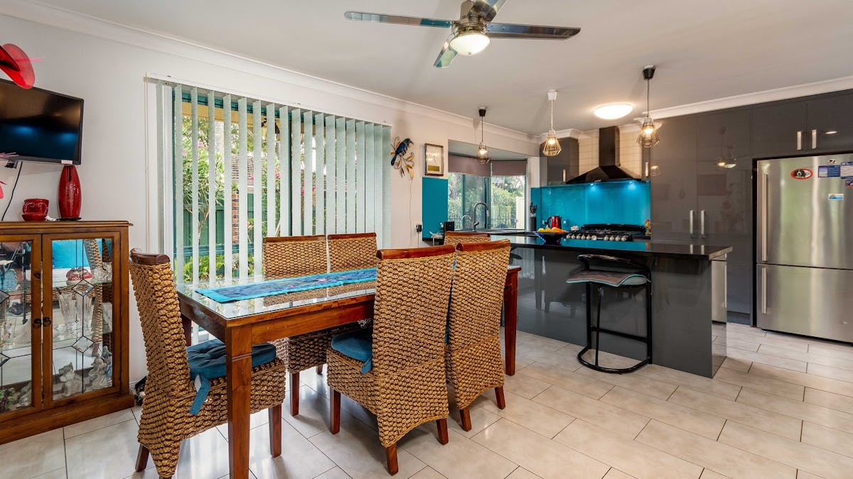 Dining and kitchen