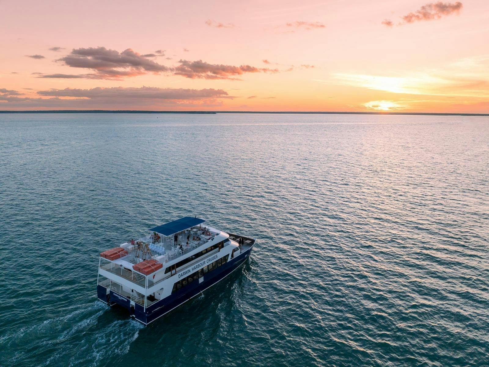 Charles Darwin Sailing into the sunset