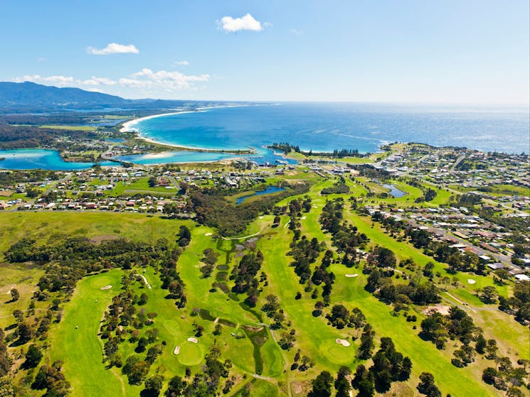 Bermagui Country Club golf course aerial
