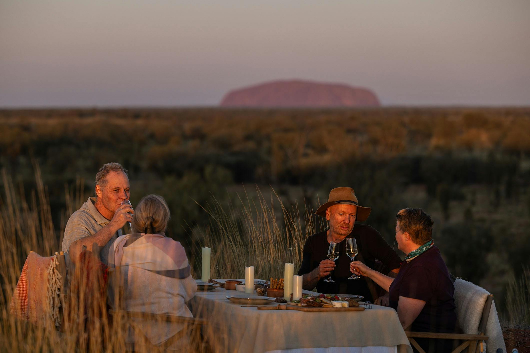 Dinner under the stars, looking to  Uluṟu