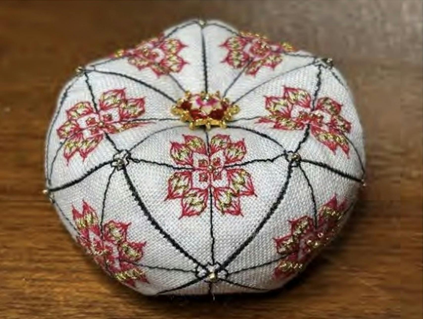 Chinese Lantern Pincushion by Christine Burton