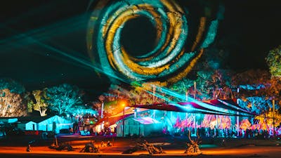 Art installations, light shows, night life.