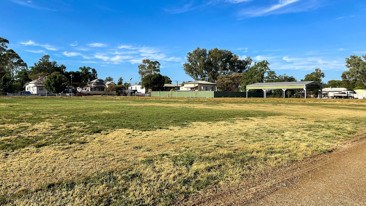 Green, flat level site at CMCA RV Park Dalby