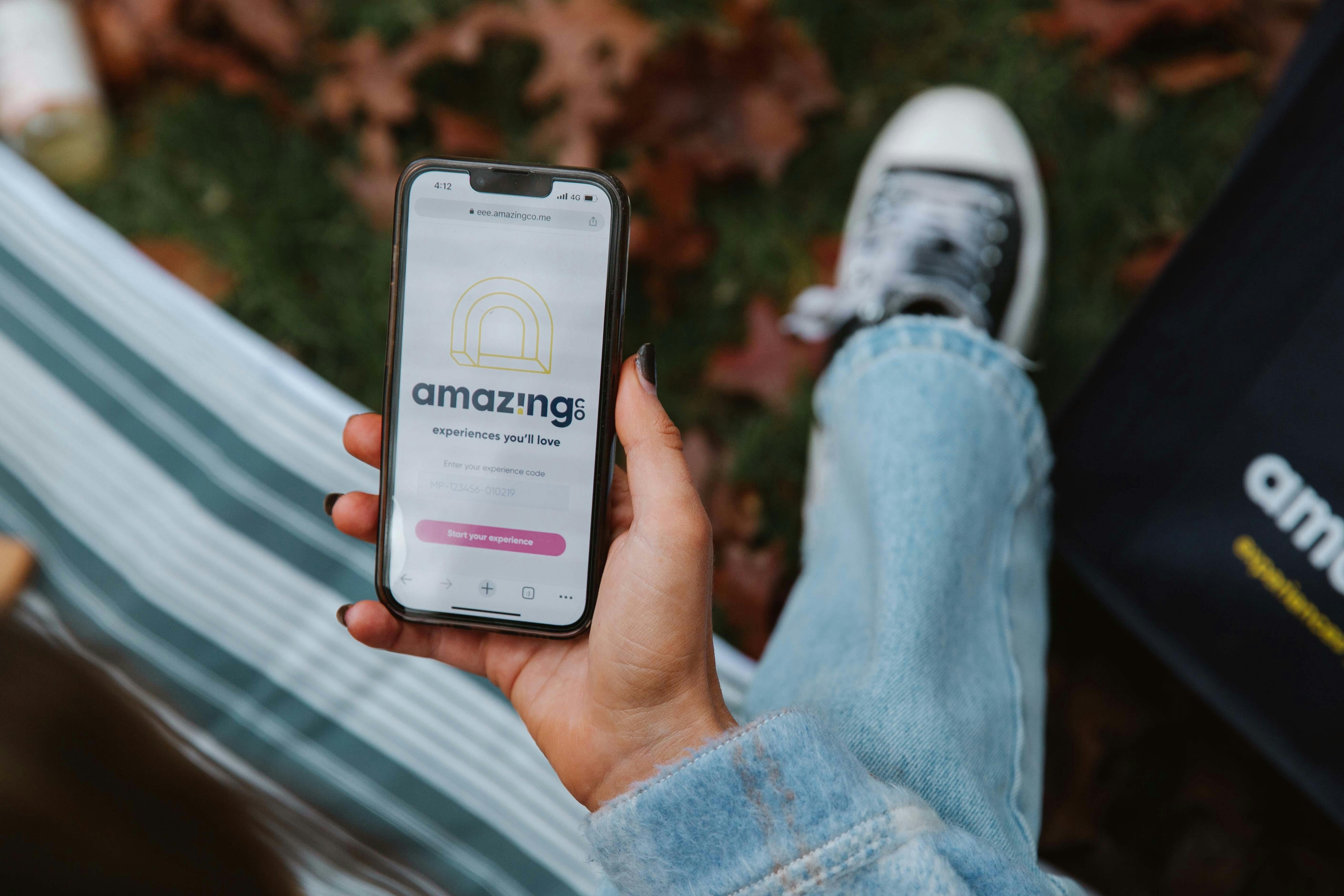 AmazingCo Mystery Picnic girl with phone