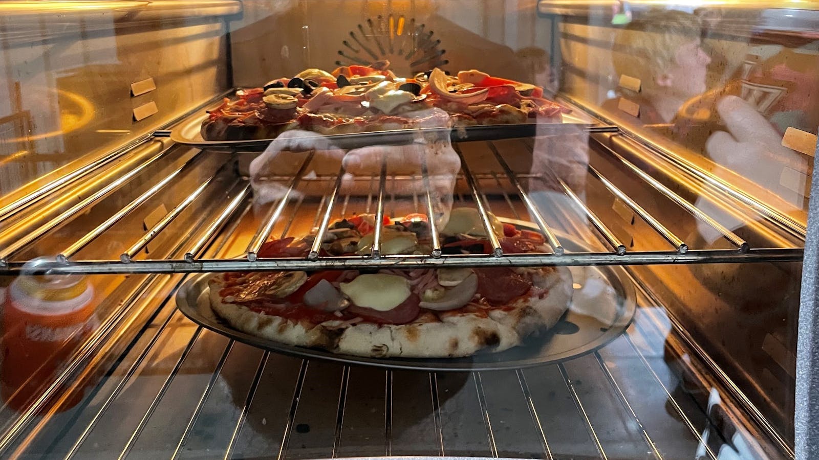 Woodfired Pizza Oven in use