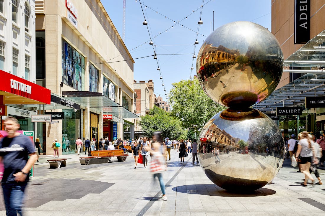 The 'Mall's Balls' (The Spheres) Adelaide, Attraction South A...