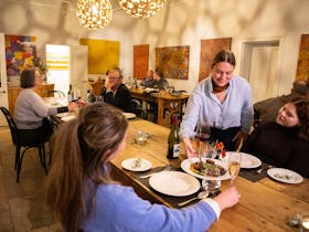 Dining in the Gallery Restaurant at the Prairie Outback Lodge