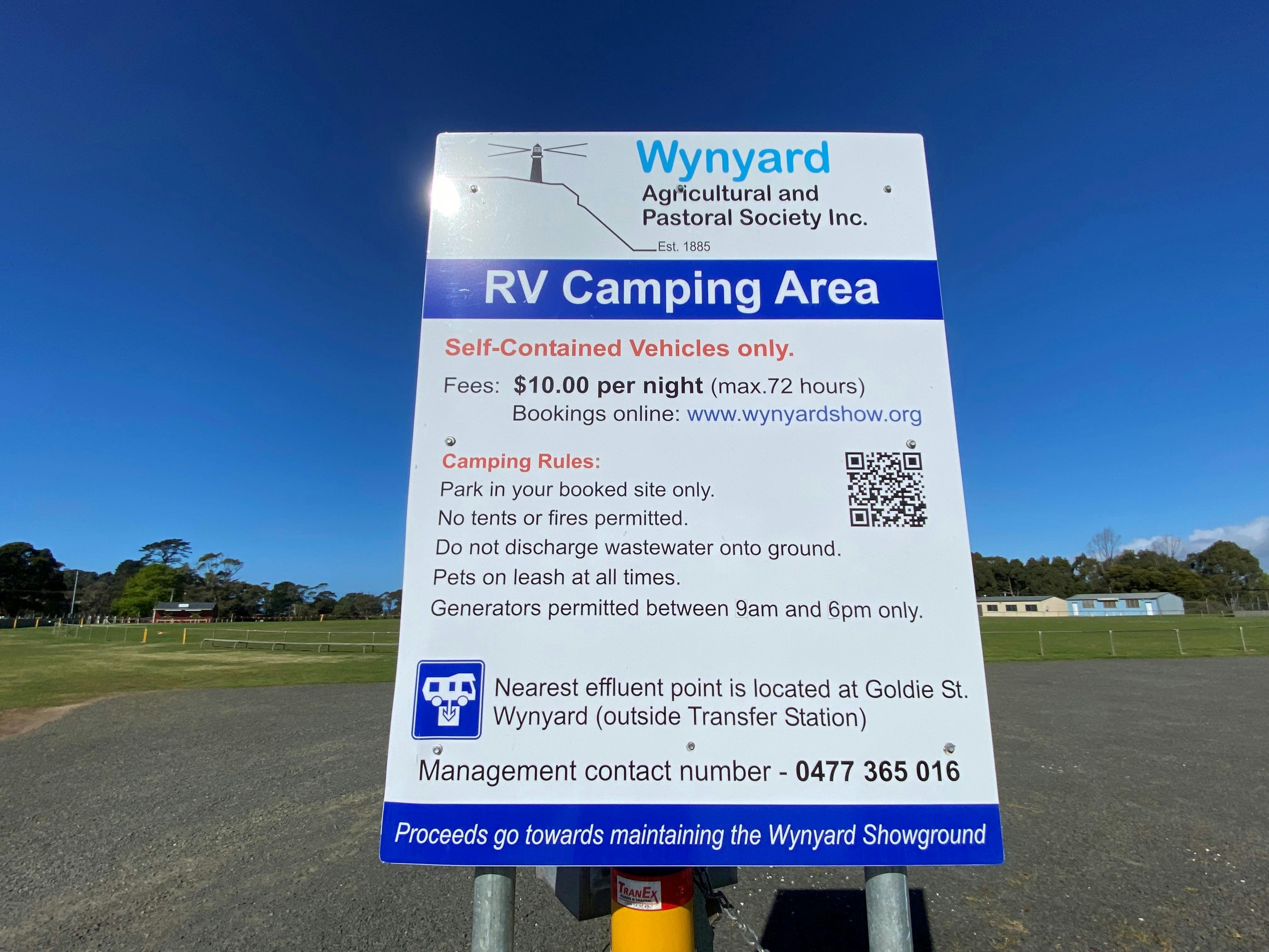 Wynyard Showgrounds RV Camping