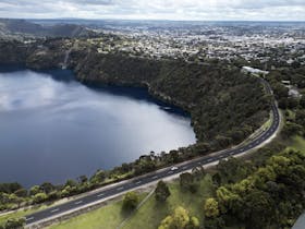 Lake in a volcanic crater