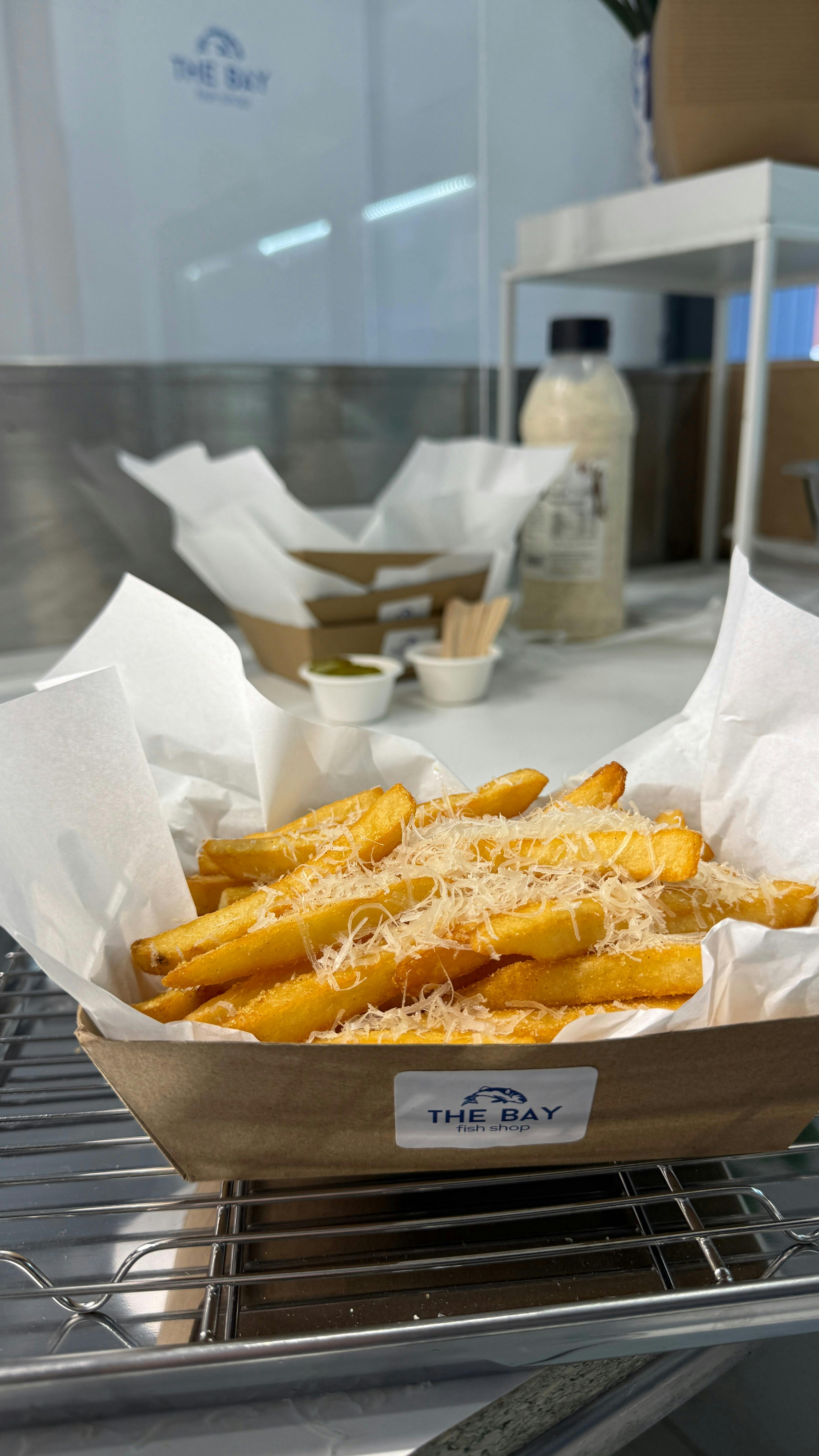 Crispy chips with Parmesan cheese