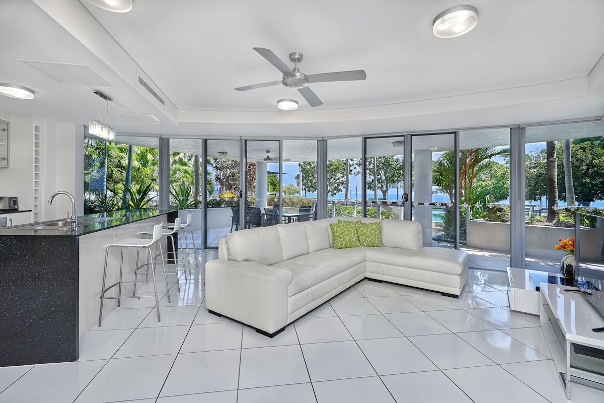 Poolside Penthouse Living Area