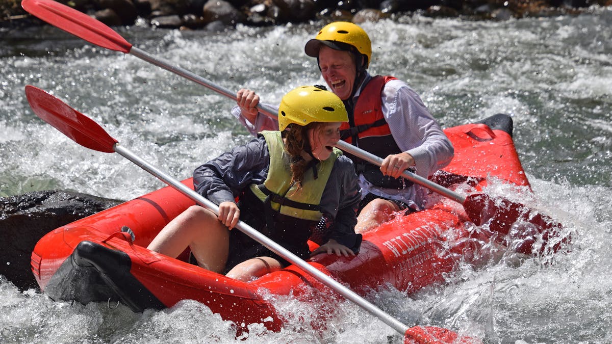 Girl and Day Sports rafting