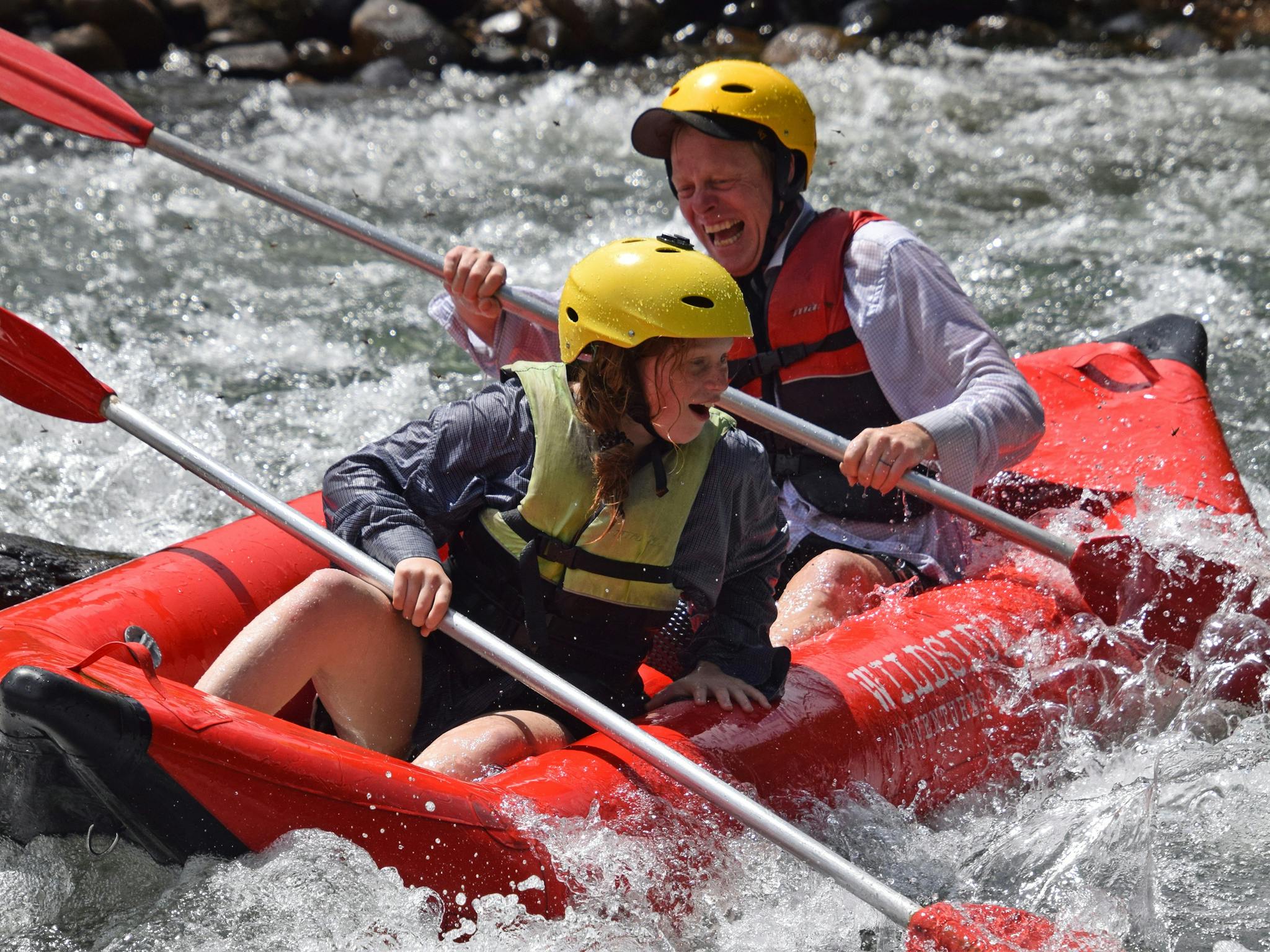 Girl and Day Sports rafting