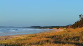 Looking south to Flat Rock. Pippi Beach, Yamba.