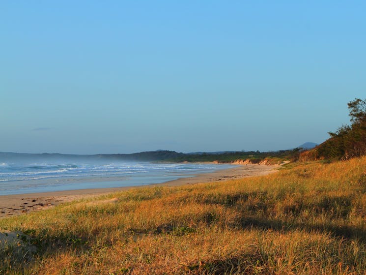 Looking south to Flat Rock. Pippi Beach, Yamba.