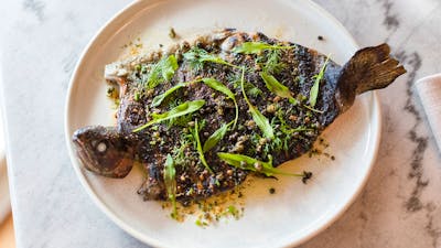 Butterfly local trout at Three Blue Ducks