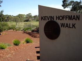 Entrance sails located at Walkers Rd, welcoming you to the Kevin Hoffman Walk.