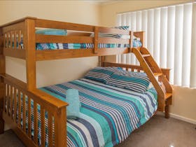 Bedroom with Single and Double Bed Bunk
