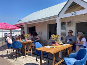 Pull up a stool, grab some rays and enjoy a tasting at the Woodsoak Wine Room