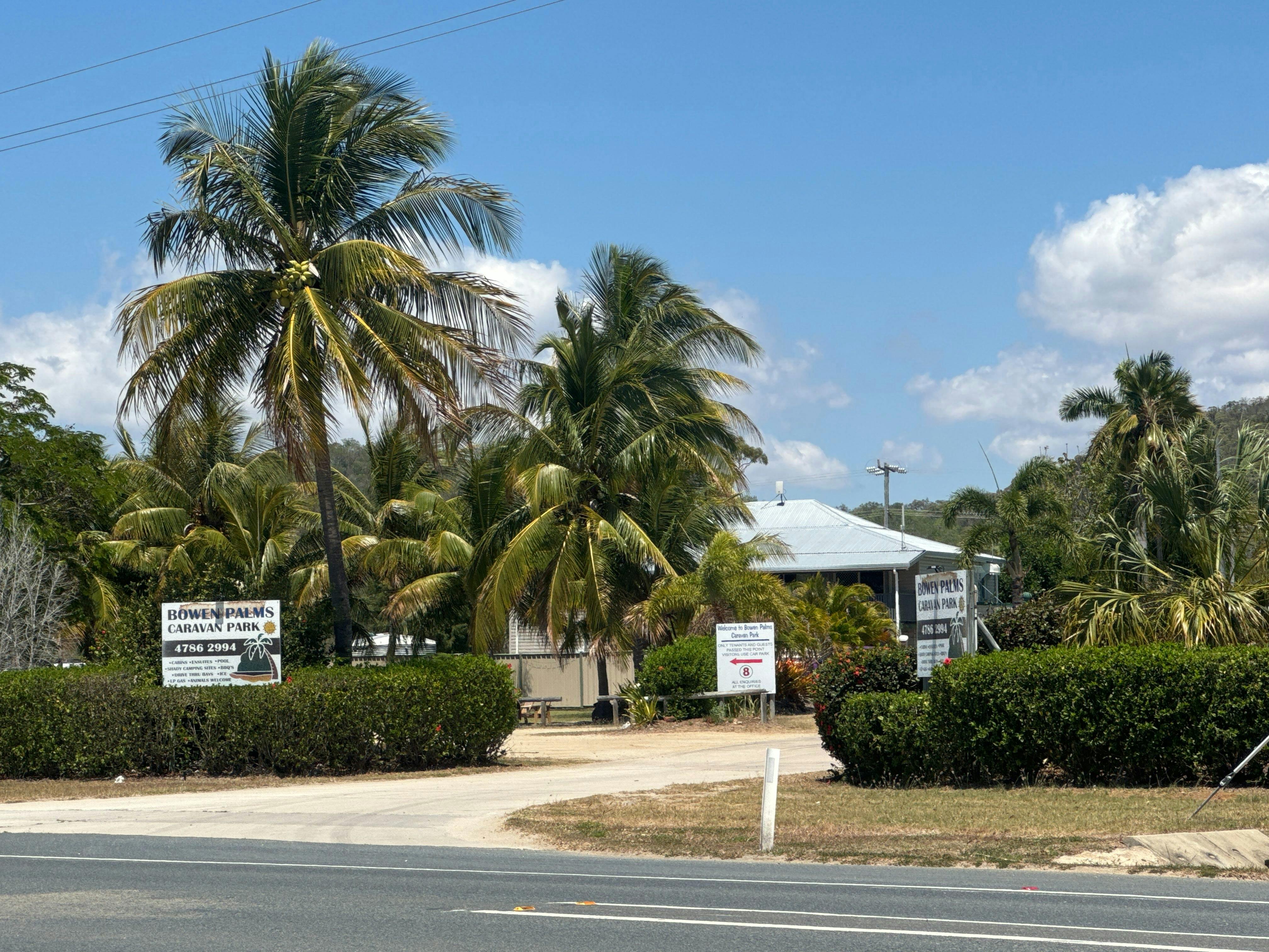 Bowen Palms Caravan Park Entrance
