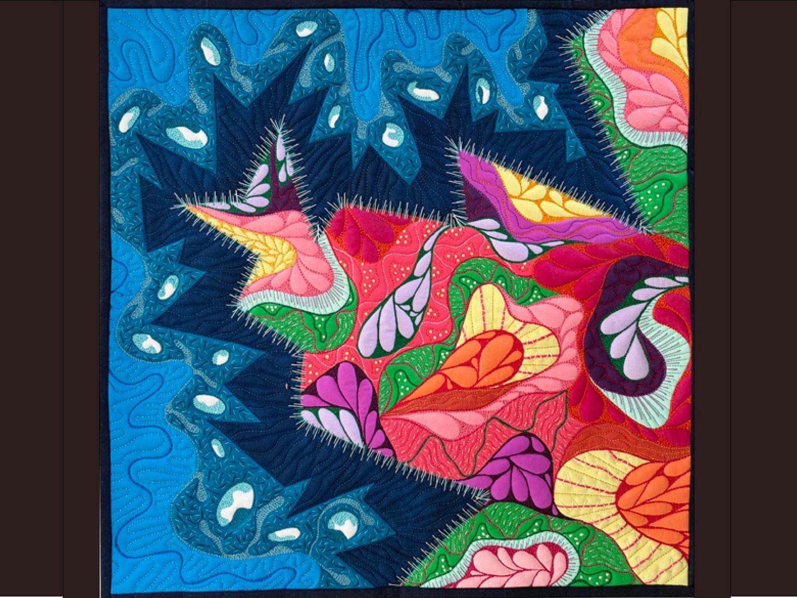 Abstract fabric artwork