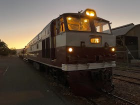 Evening train NT76 locomotive at Quorn