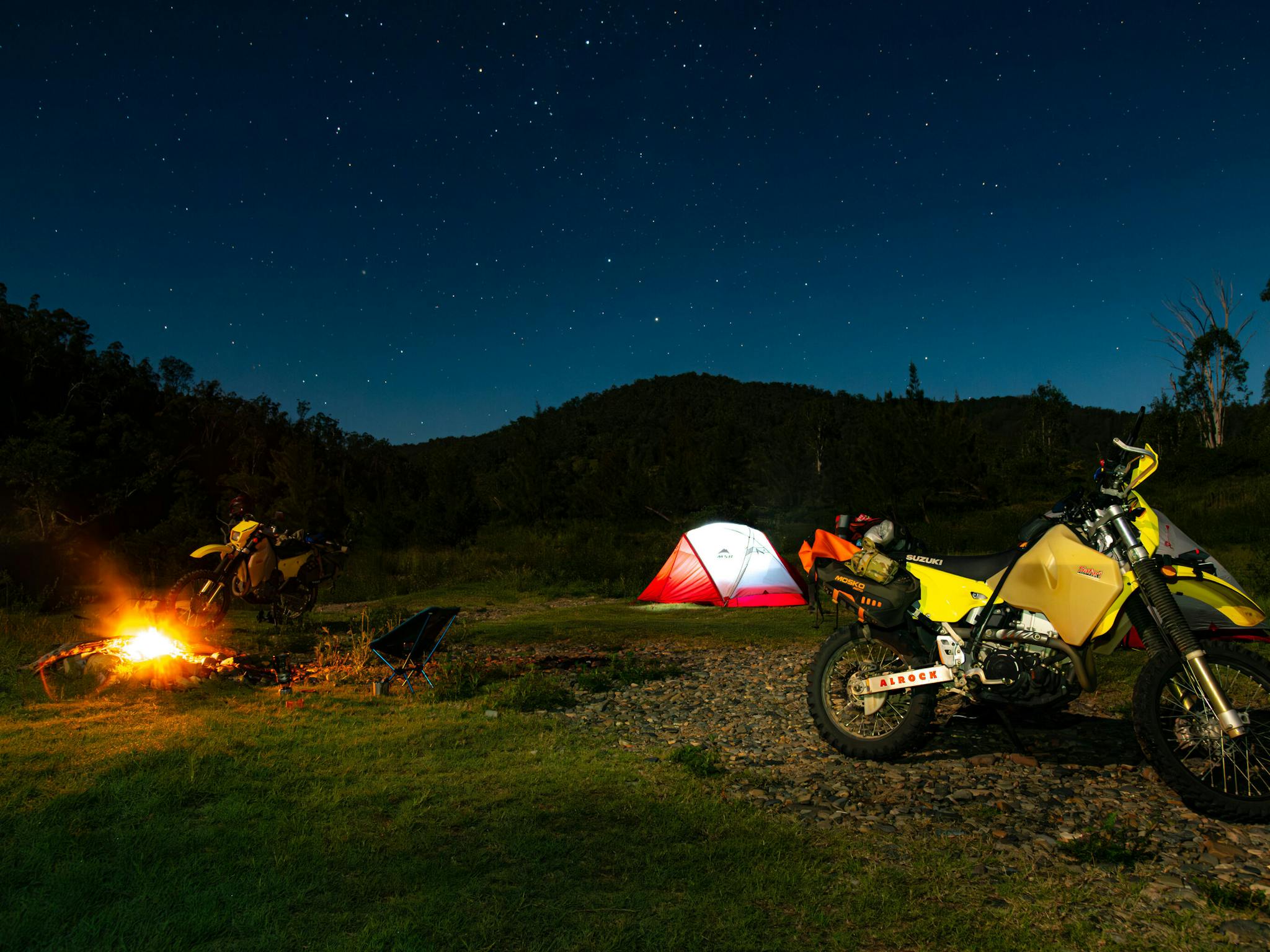 Moto Camping Suzuki DRZ 400 Dirt Bike Tour Moto Camping Suzuki DRZ 400 Dirt Bike Tour