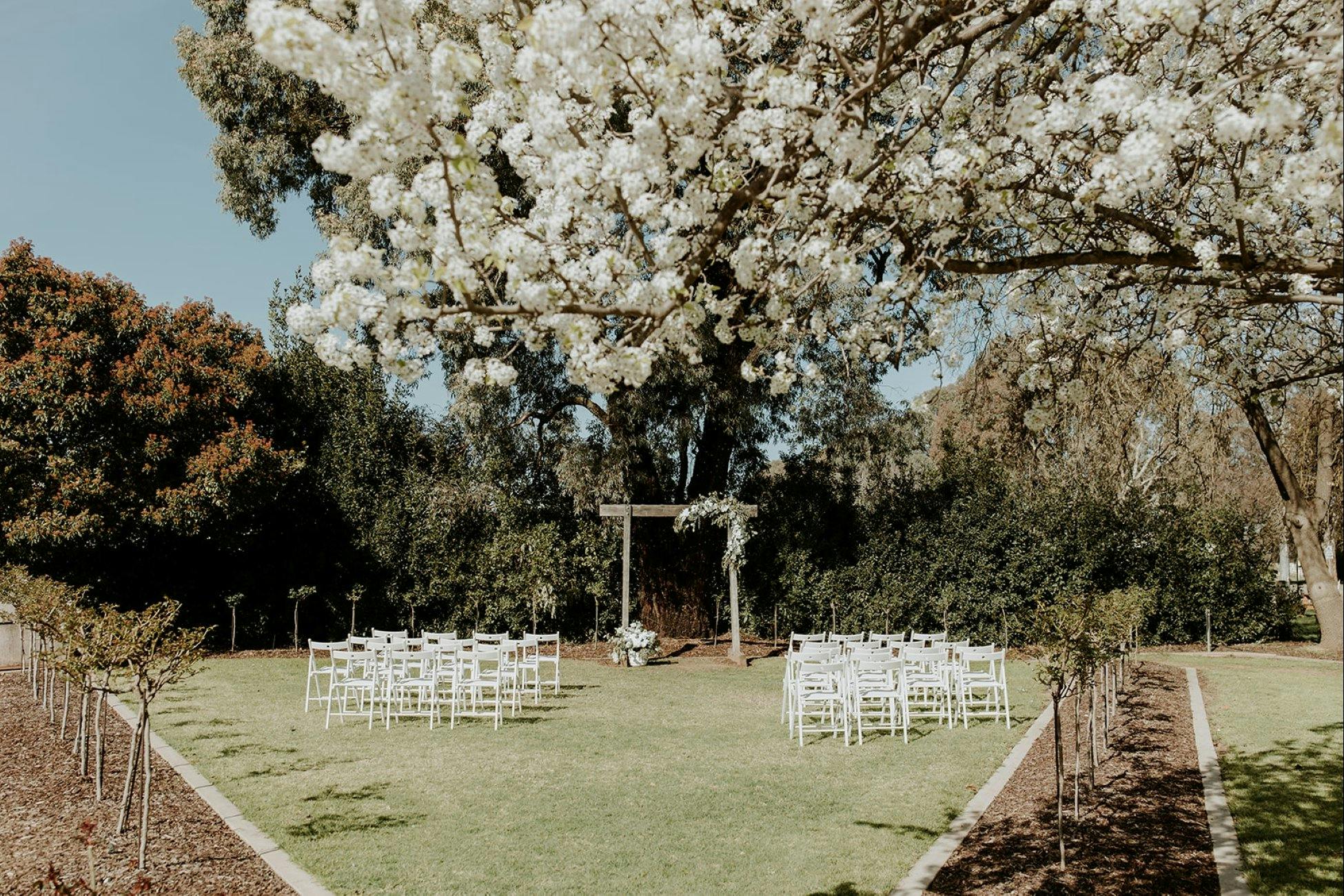 Outdoor wedding set-up