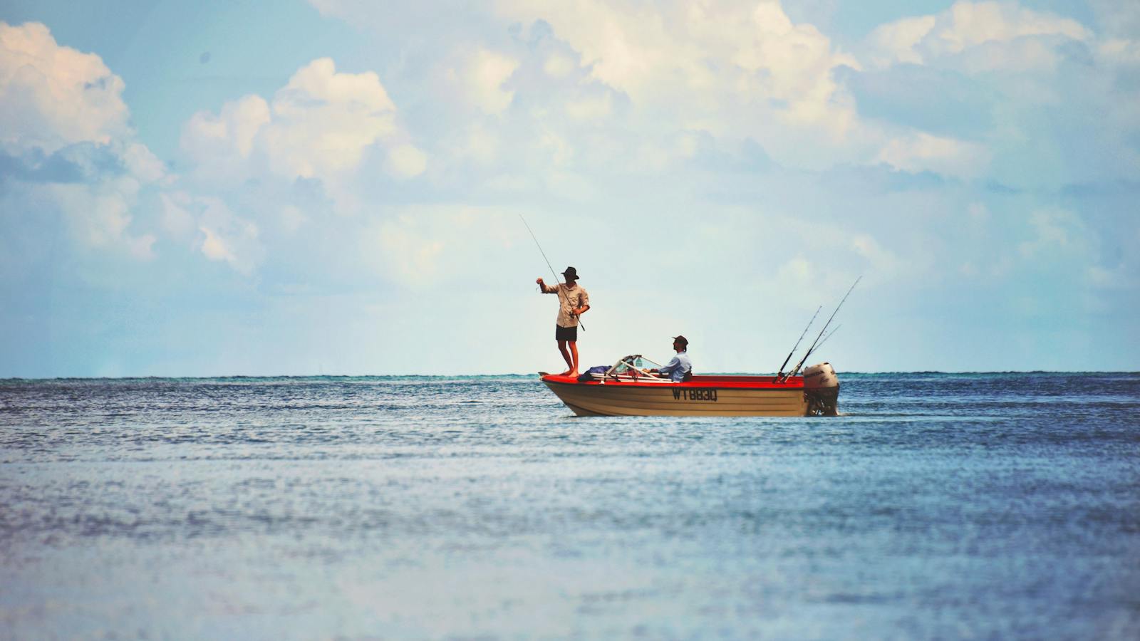 Fishing in Seaforth from a boat