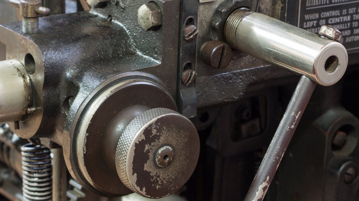 A printing press which printed the local Townsville Bulletin until the 1990s.