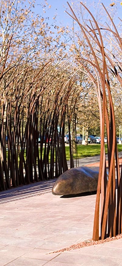 Fire and Water artwork at Reconciliation Place