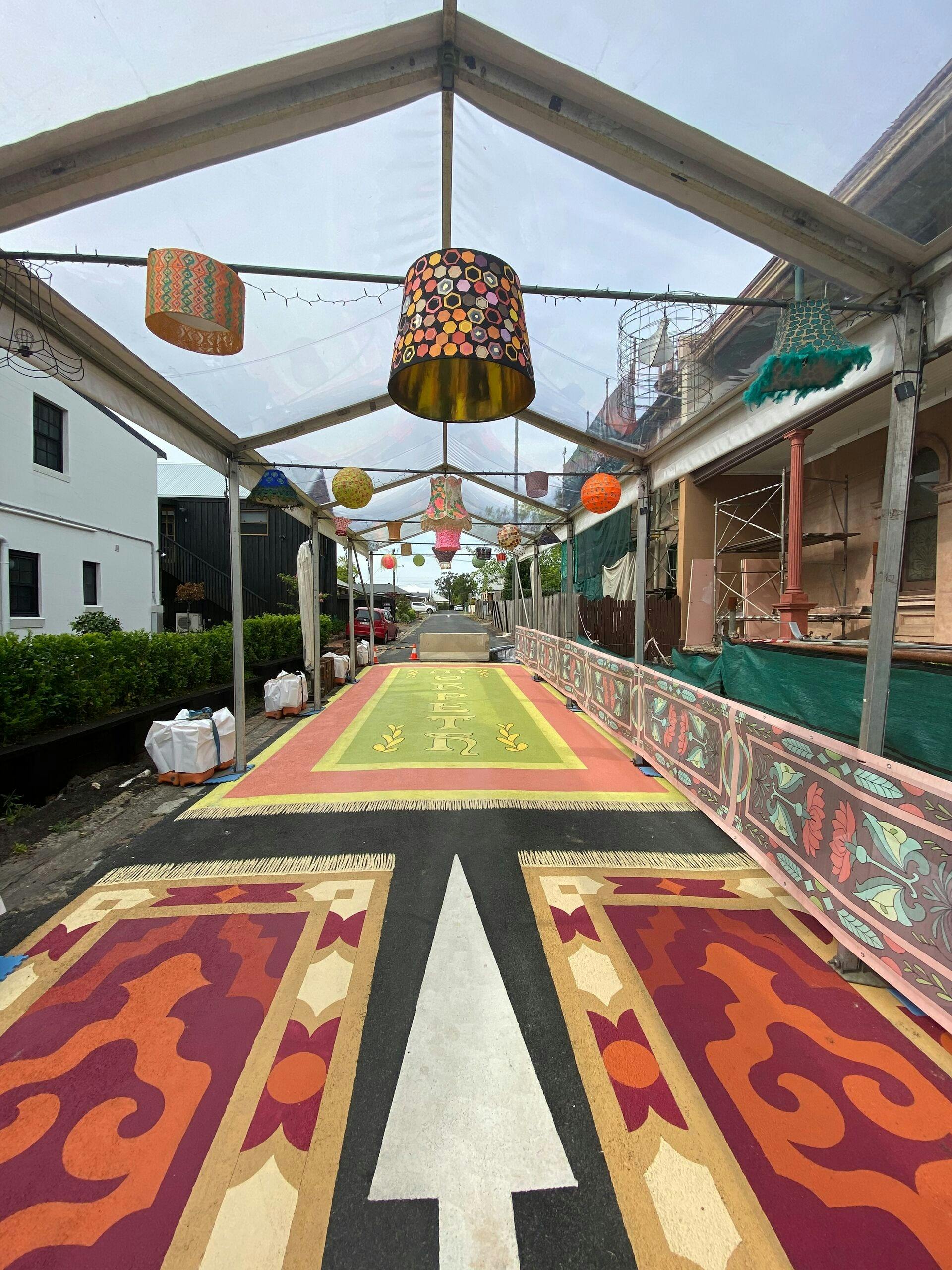 'Rugs' Mural in Morpeth