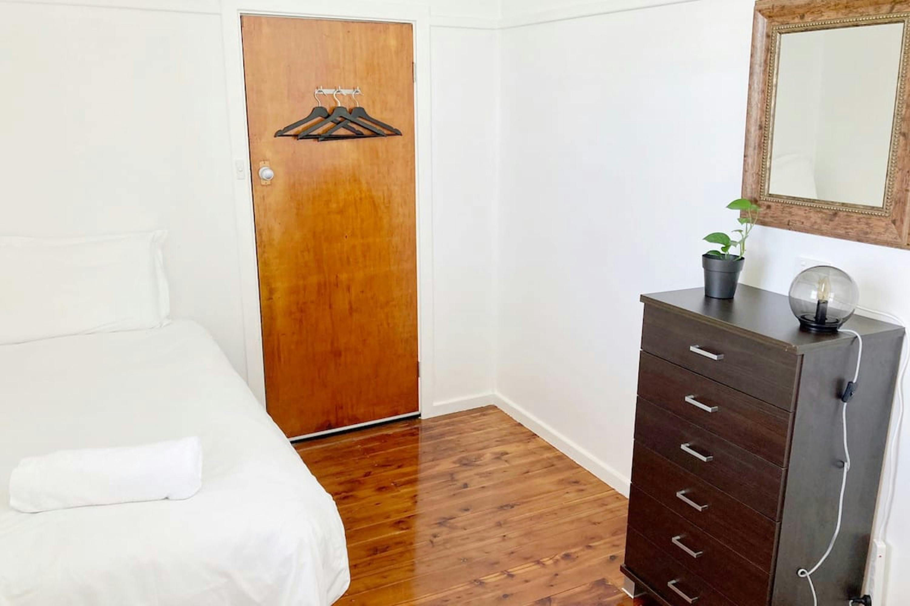 Single beds and spacious rooms with storage